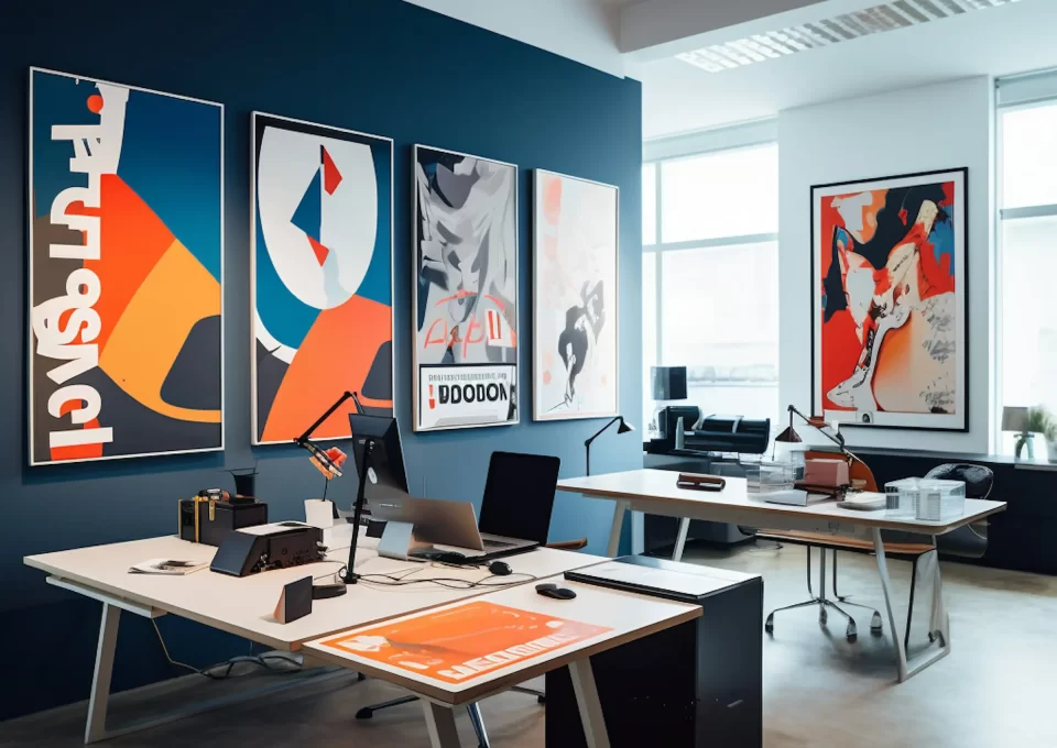 Artistic and Contemporary Tech Workspace